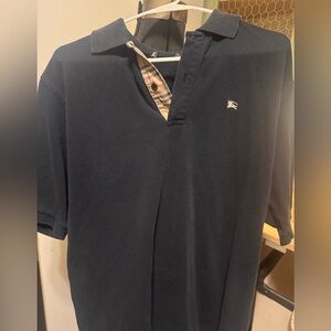 Men's Burberry Navy polo